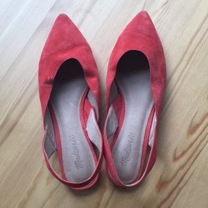 Madewell Red Slingback flats